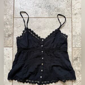 Zara black lace tank